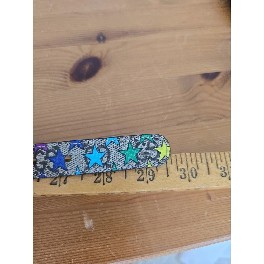 Gucci Kids' GG Supreme Star Print Belt Size L 6-8 Years 24